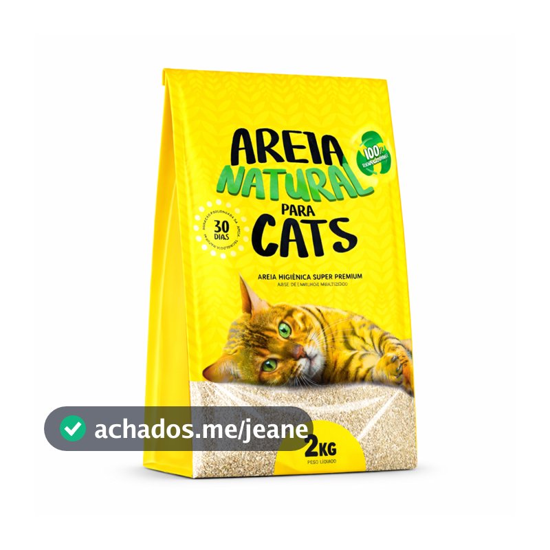 Areia Higiênica Biodegradável Para Gatos 4 Kg - Tiger Cats