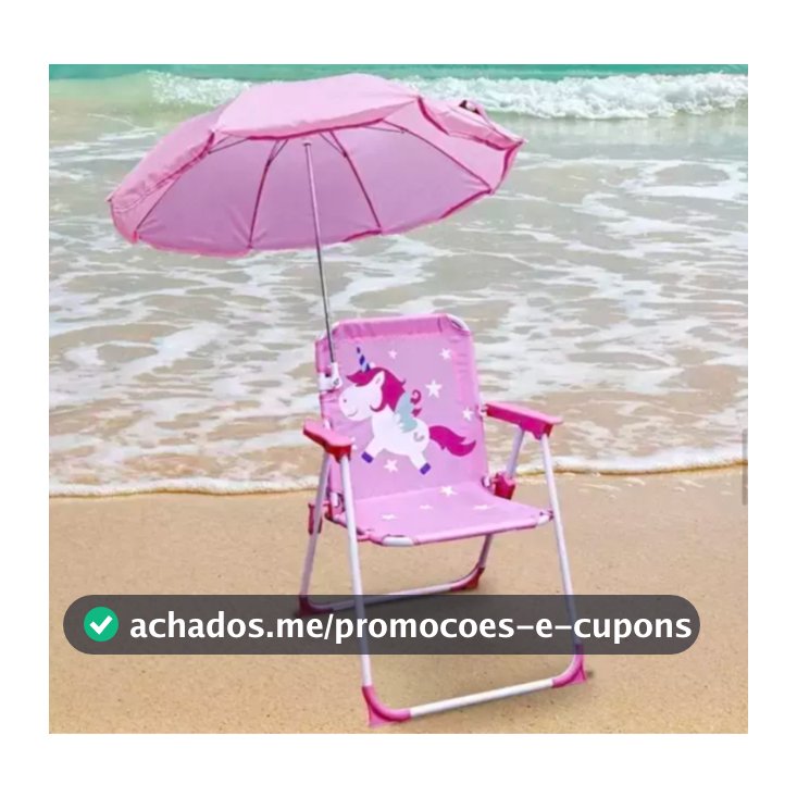 Cadeira Infantil De Praia Dobrável Com Guarda Sol Criança Praia Piscina Lazer
