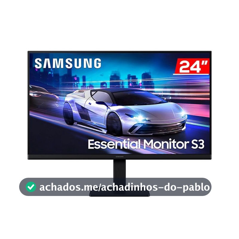 Monitor Samsung 24 Essential S3 FHD IPS 120HZ 5MS, 2 HDMI, Super Fino, 3 Side Boardless, LS24F320GALMZD
