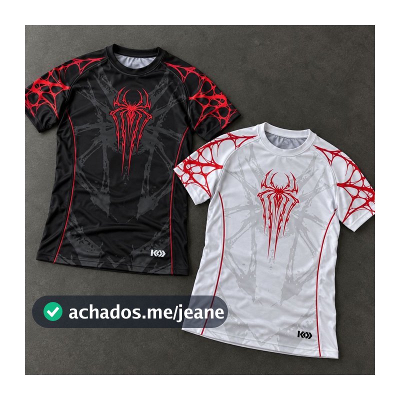 Camiseta Rash Guard Jiu-Jitsu Manga Curta Compressão Segunda pele BJJ MMA Treino Luta MMA