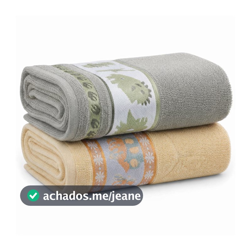 Kit 2 Toalhas de Banho Infantil 100% Algodão Soft Kids c/ Desenhos Bordado Menino Menina Super Macia
