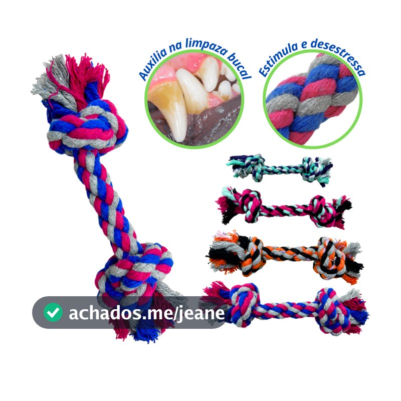 Brinquedo Mordedor Pet higiêne bucal Corda Para Cães Dental Bone