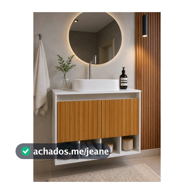 Kit Balcão Gabinete Banheiro + Cuba Cerâmica com nicho várias cores