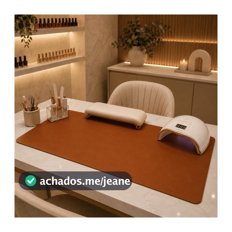 Tapete para Mesa de Trabalho Nail Designer Proteção e Organização Profissional Tapete Nail Art