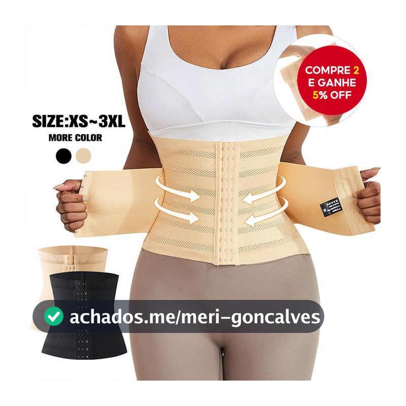 Modelador de Corpo Feminino para Emagrecimento, Cinturão para Treinamento de Cintura, Cinta Modeladora para o Abdômen e