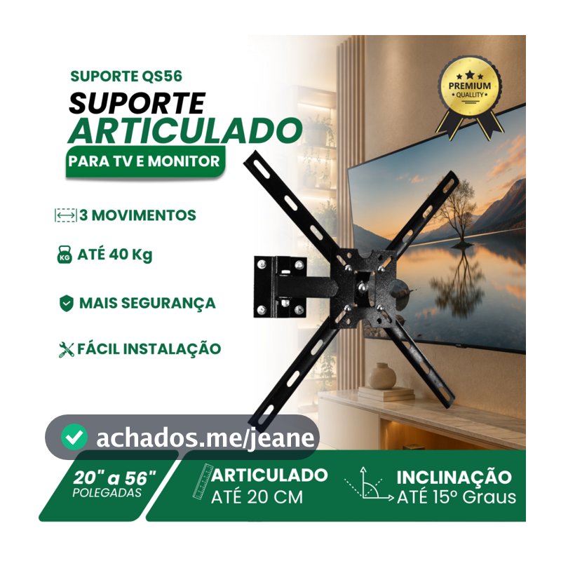 Suporte Articulado com 3 movimentos para Smart TV LED 43" Full HD LG ThinQ AI com IoT HDR Quad Core Bluetooth