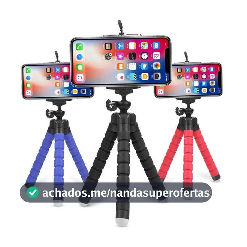 Mini Tripé para Celular Com Suporte Flexível de Mesa Smartphone Monopé Escalavel 360