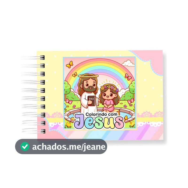 Livro de Colorir Cristão 50 Folhas 180G Caderno de Desenho Pintura Coloring Book SEM PERSONALIZAÇÃO