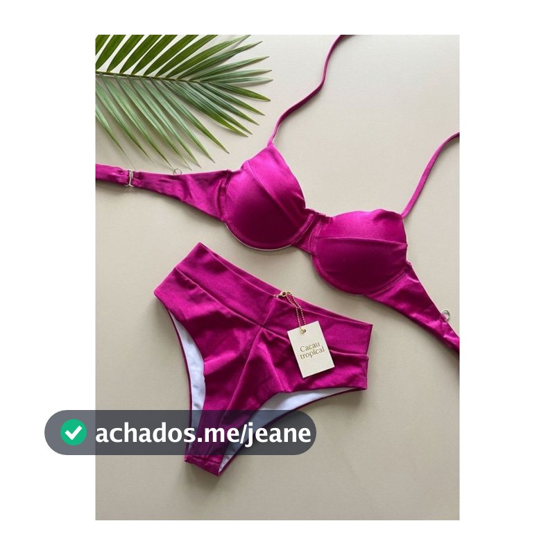 Biquíni Liso Elegante – Sustentação com Aro + Calcinha Cintura Alta