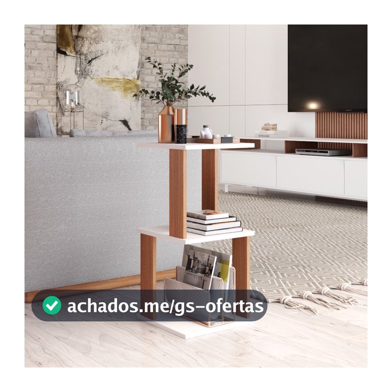 Mesa Lateral E Canto De Sofá Mesinha Apoio Aparador Sala Cabeceira Quarto MVD Móveis