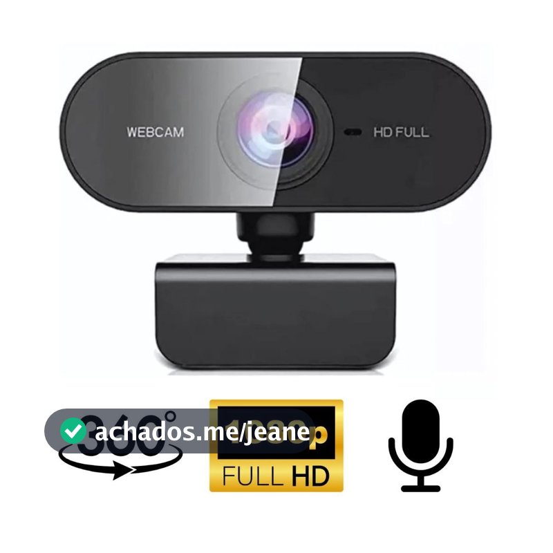 Webcam Full Hd 1080p Microfone Pc Notebook Home Office Nova Pronta Entrega