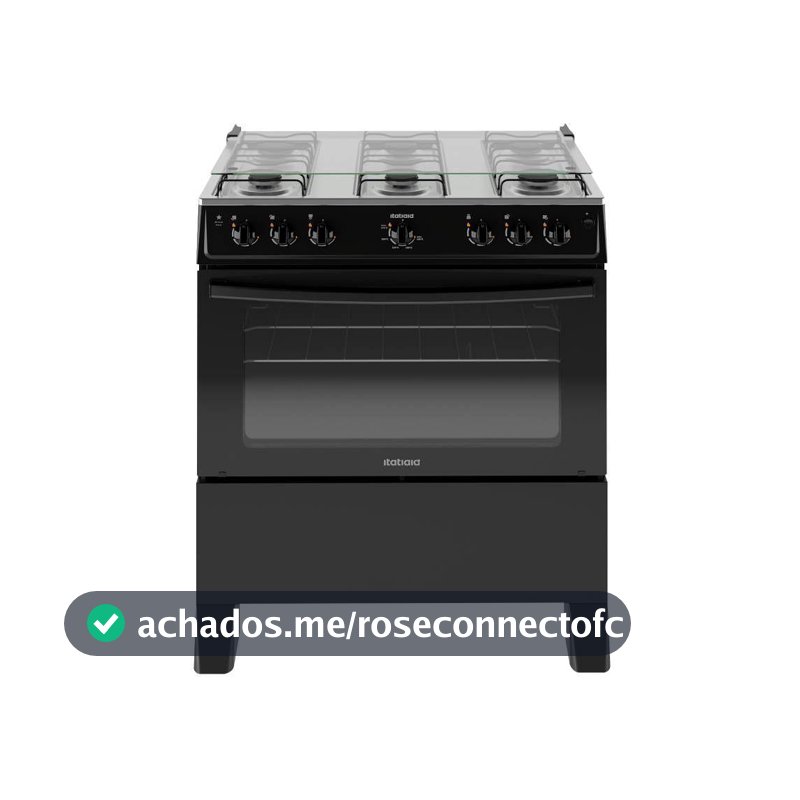 Fogão Itatiaia Star New Piso 6 Bocas Preto Mesa de Inox Bivolt 3700000474