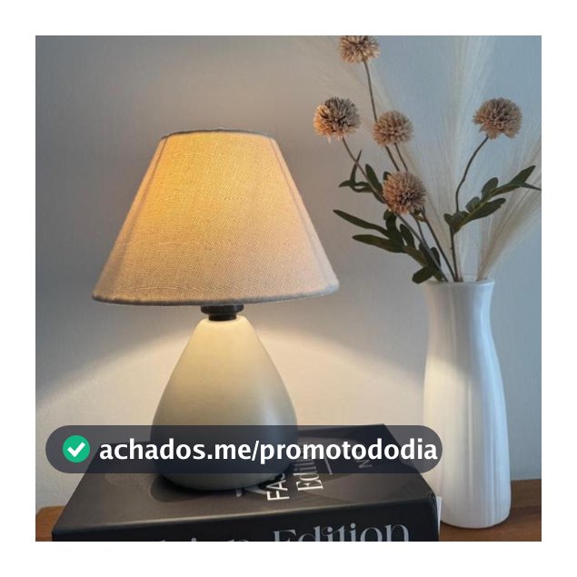 Abajur Luminária de Cerâmica Porcelana Com Cúpula De Tecido para Decoração Quarto Sala Escritório