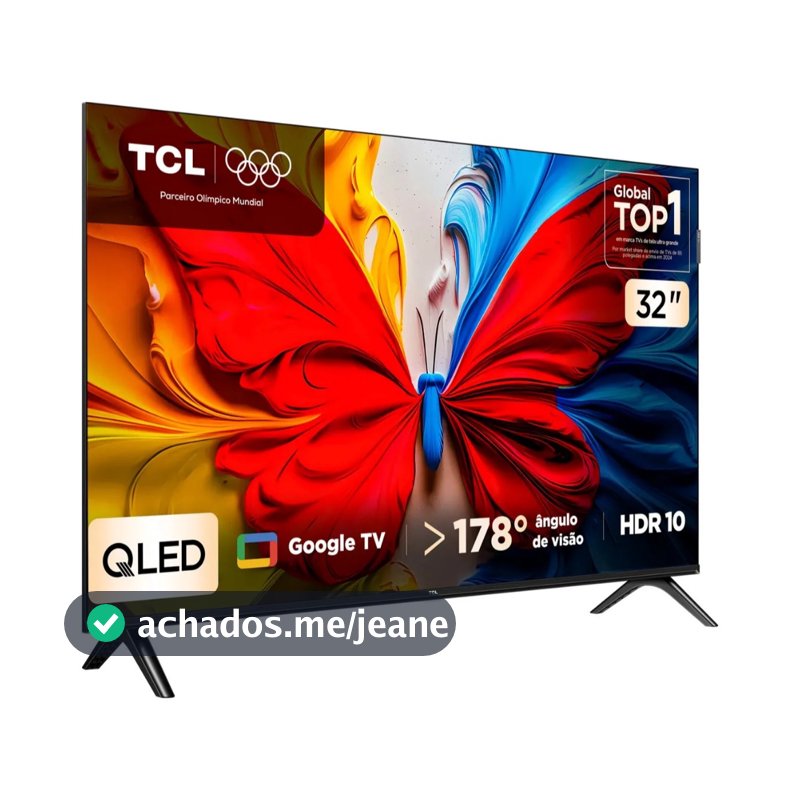 Smart TV TCL 32" QLED Full HD HDR10 Google TV Wi-Fi Bluetooth 32S5K