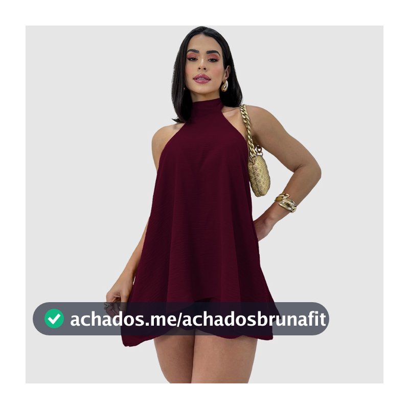 Conjunto Feminino Vestido Soltinho Frente Unica Short Verão