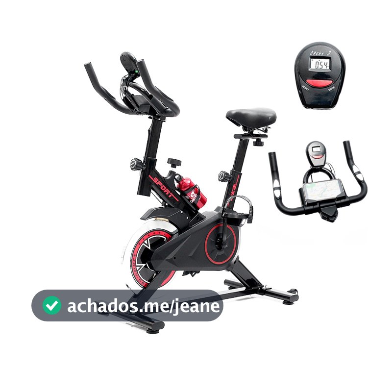 Bicicleta Ergometrica Spinning Academia Bike Fitness Profissional Monitor de Treino Garrafa de Agua