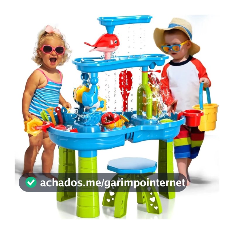 Mesa De Água Infantil Cachoeira Brinquedos Ao Ar Livre Múltiplas Formas Areia Praia Bandeja Verão Brinquedo Aquática