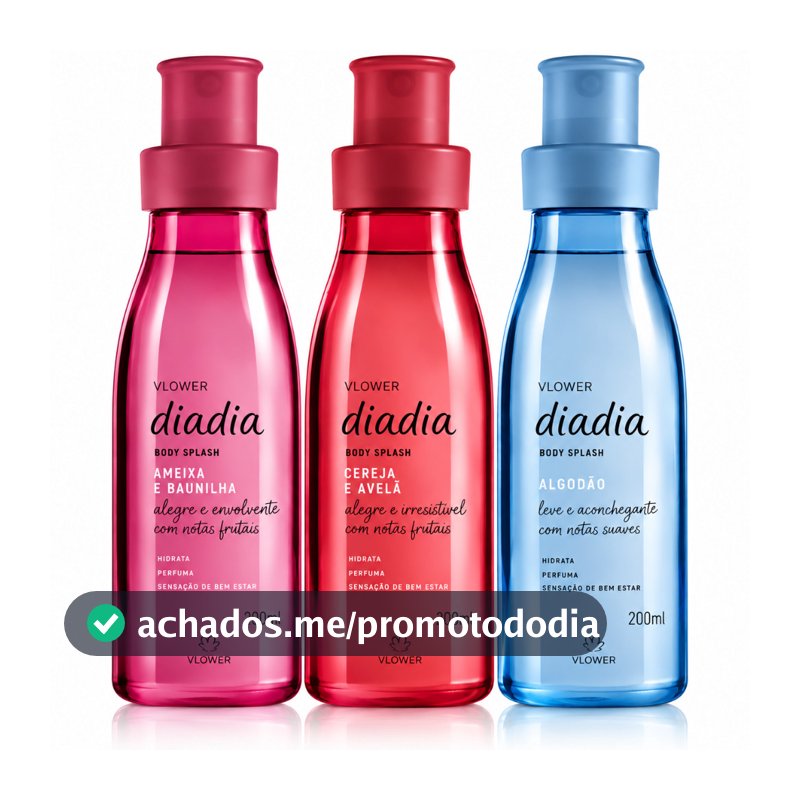 Kit 3 Natura Tododia Body Splash Colonia Feminina 200ml - Refrescante e Glamour WLOWER