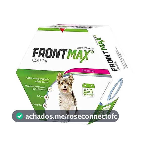 Coleira Frontmax Cães Ate 4kg Antipulgas Carrapato e Leishmaniose