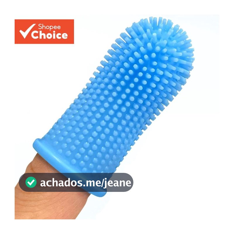 Kit escova de dentes Jasper 360o dog fingerbrush design ergonômico para filhotes e gatos