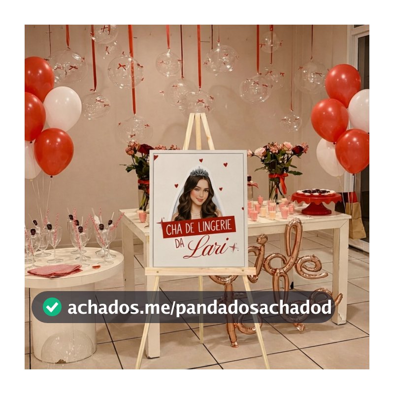 Quadro Decorativo para Chá de Lingerie Personalizado com Foto e Nome da Noiva Casamento Festa