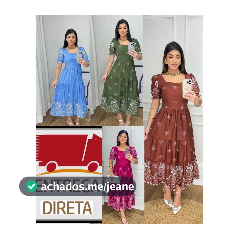 Vestido feminino mídi evangélica manga princesa com elastes na costas confortável tecido crepinho
