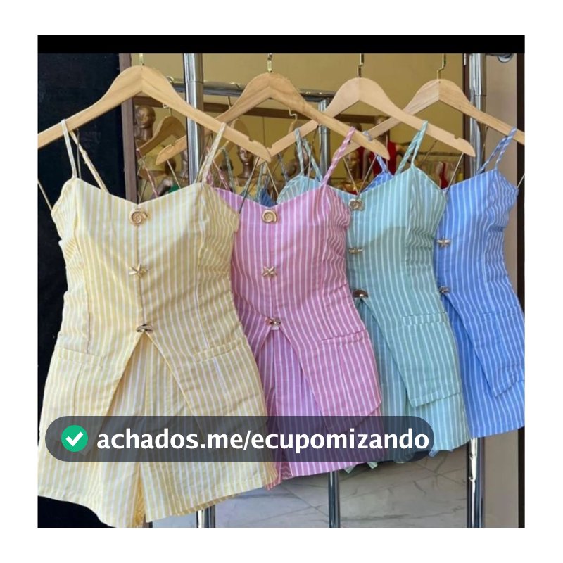 Conjunto Feminino short e cropeed Listrado -frescor e Estilo para o verão