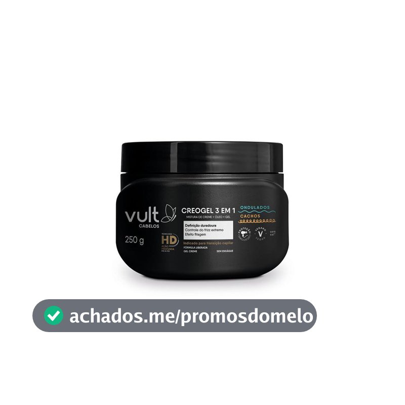Vult Creogel 3 em 1 Ondulados e Cachos 250g