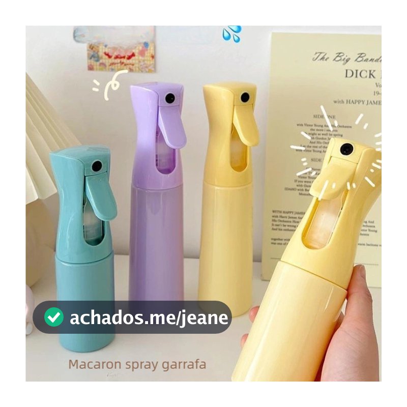 Borrifador Jato Contínuo Névoa Multiuso Profissional Spray 200ml Cabelos Plantas Limpeza