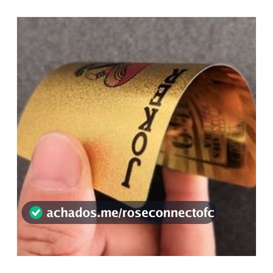 1 Conjunto Baralho Cartão De Jogo Dourado 24k Prova D'água Promoção
