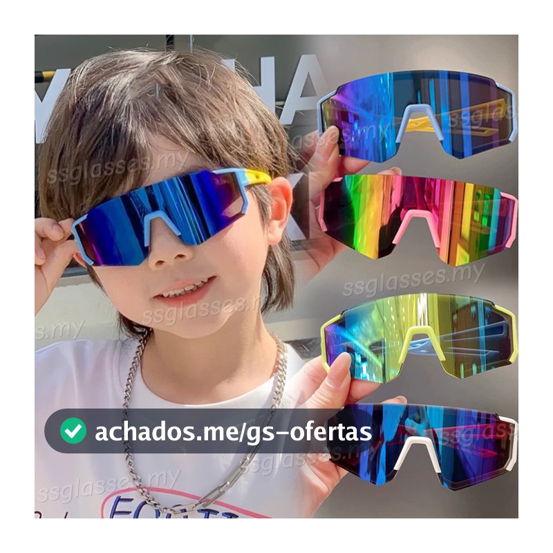 Óculos De Sol Para Ciclismo Infantil , Meninos , Meninas , Esportes Ao Ar Livre , Armação Grande , Proteção UV Crianças