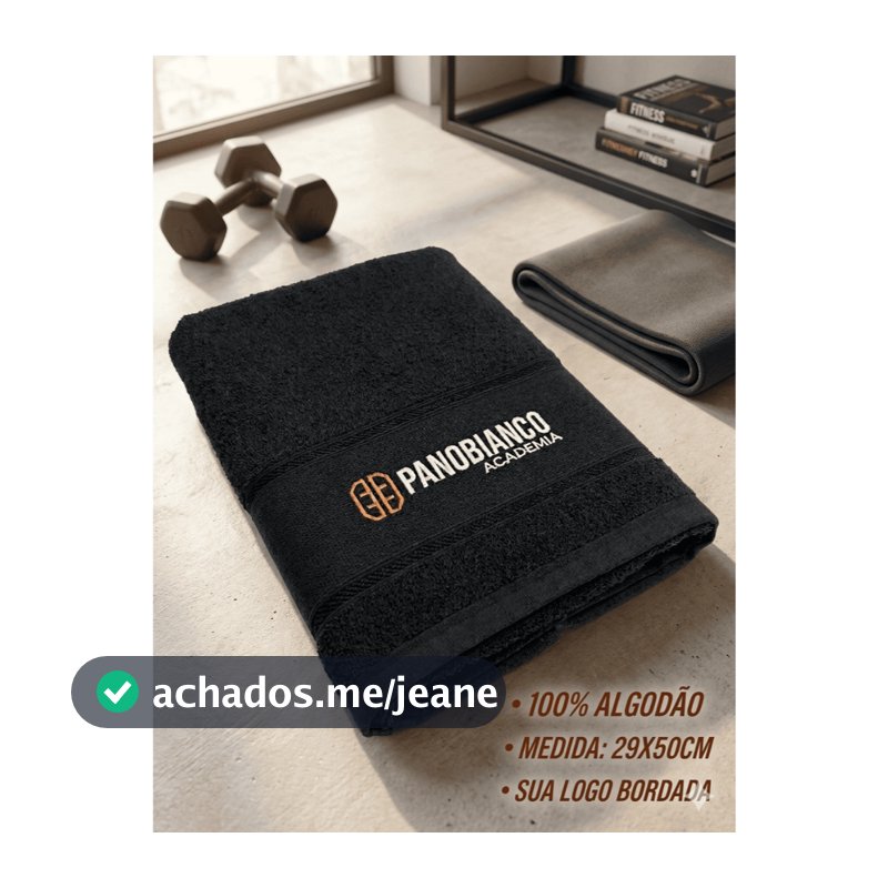 Toalha Personalizada com Logo | Kit 10 Unidades Lavabo Academia Brinde Profissional