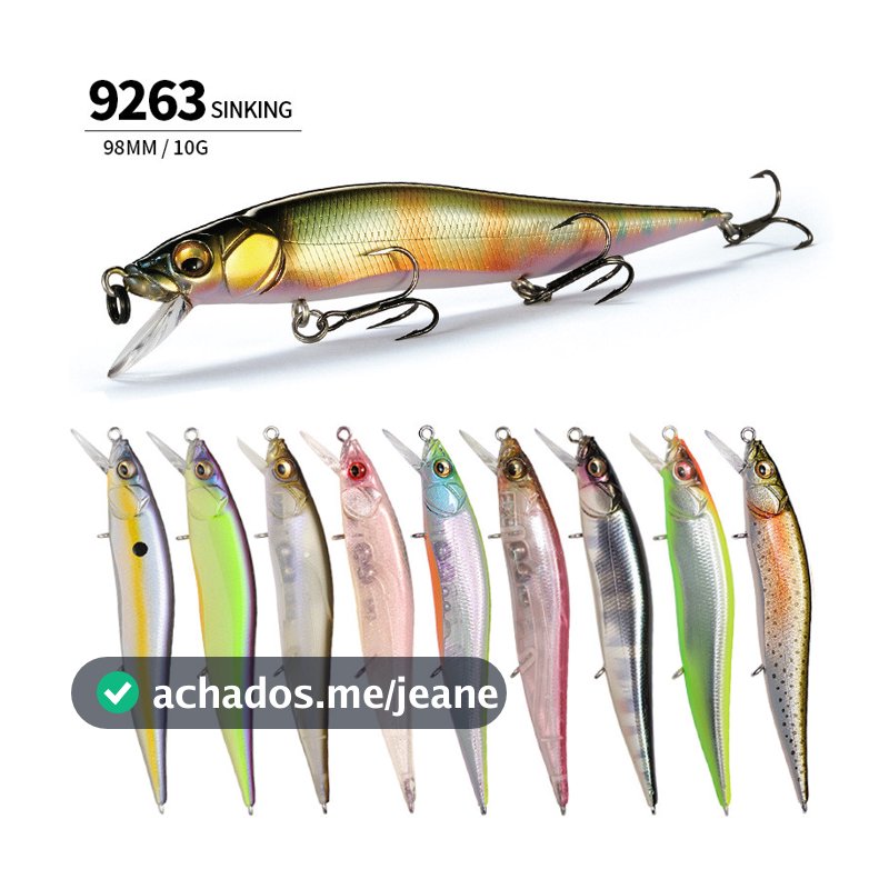 Isca Artificial de pesca Novo produto 98MM/10G isca afundante falsa submersa isca biônica dura de plástico 9263