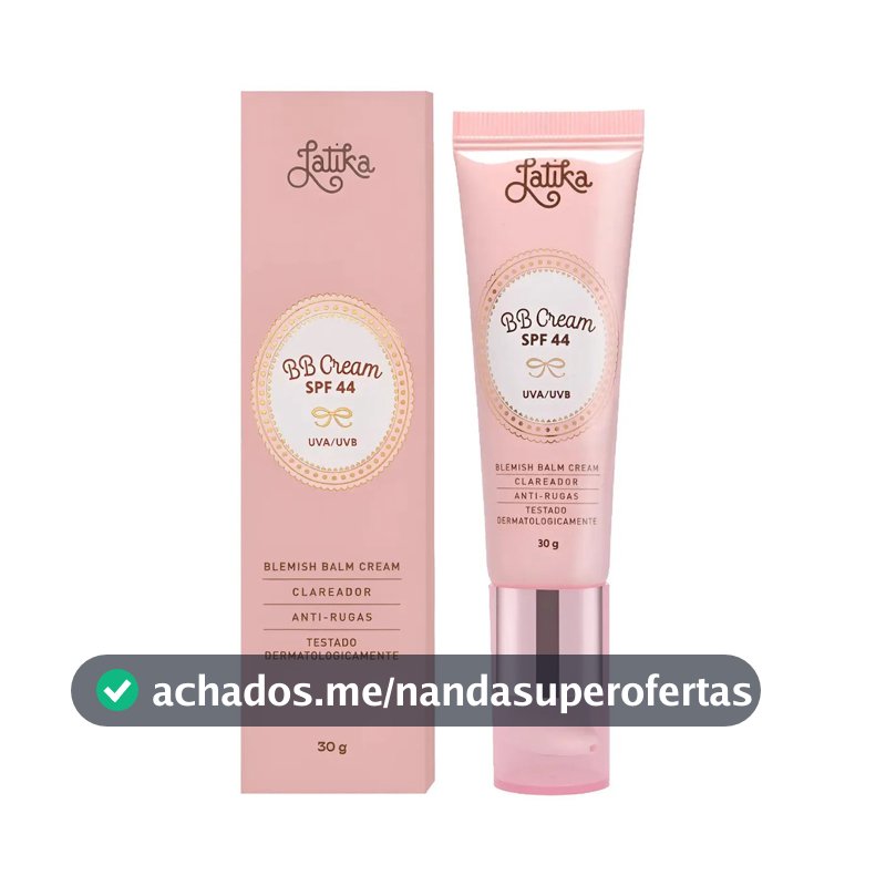 Base Maquiagem BB Cream Latika Fps 44 Clareador Facial Pele