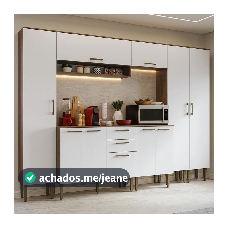 Armário de Cozinha Completa 285 cm Lille Madesa 01