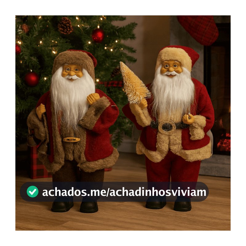 Boneco Papai Noel em Pé 30cm Decoração Natalina Enfeite Natal