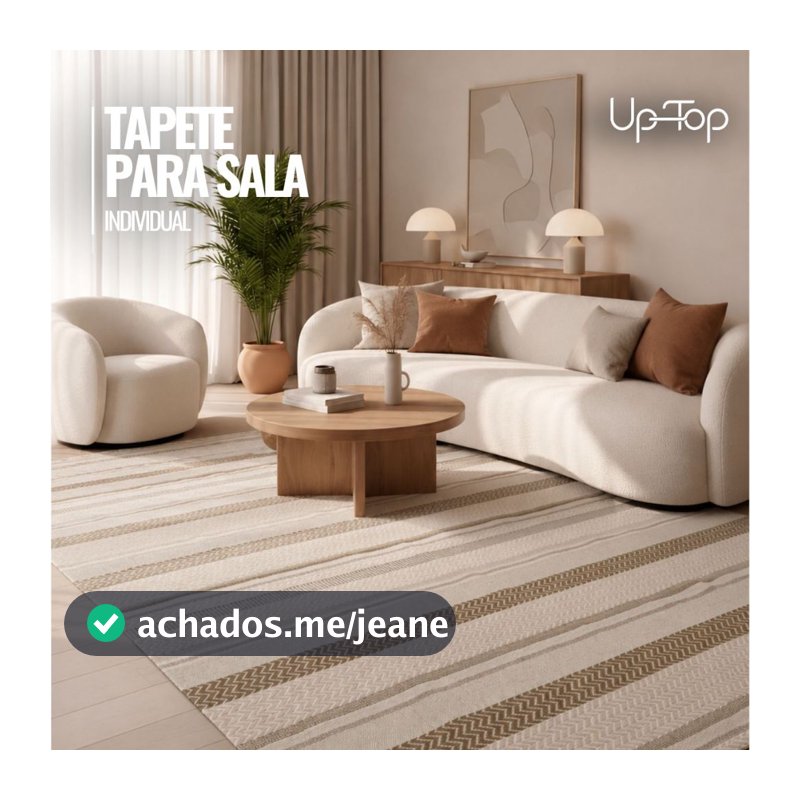 Tapete de Sala 100% algodão. Grosso e muito macio, pode ser lavado na máquina!