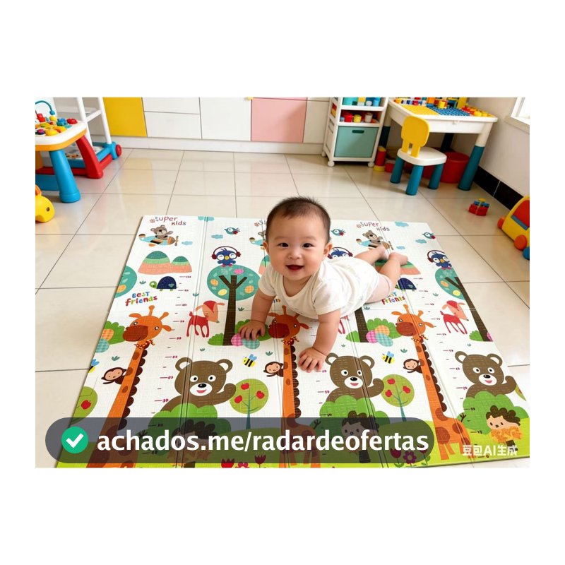 Tapete Bebê Tapete tatame infantil  XPE Emborrachado 7mm180x120 200x180cm  Antiderrapante | À Prova d'Água e Dobrável em