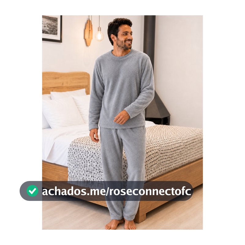 Pijama Masculino Fleece Liso Longo Flanelado Ted Inverno Fechado Quentinho
