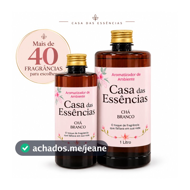 Aromatizador de Ambientes 500ml 1 Litro Premium Difusor de Varetas Casa Perfumada Lavabo  Chá Branco Bamboo Lavanda