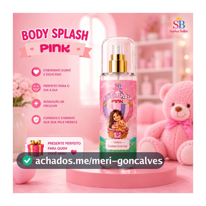 Body Splash Infantil Pink Sophia Bellar 200ml – Cuidado Essencial