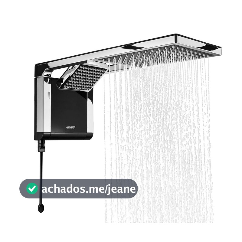 Chuveiro Lorenzetti Acqua Duo Preto e Cromo 7800w 220v