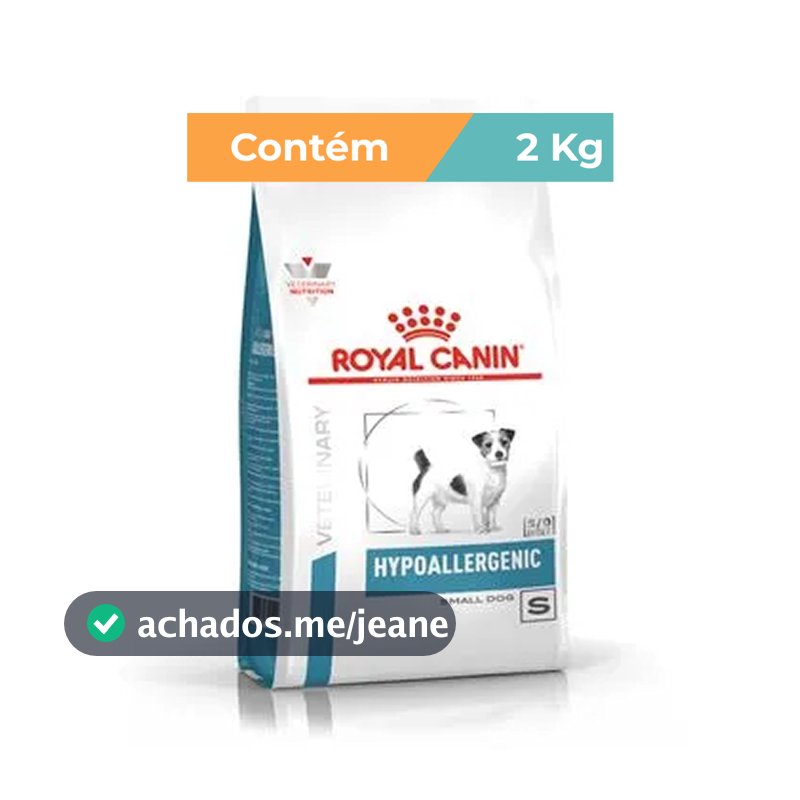 Ração Royal Canin Veterinary Hypoallergenic Small Cães Adultos 2Kg