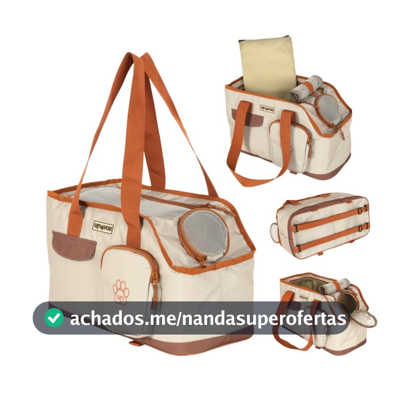 Bolsa Transporte Carregar Pet Gato Cães Espaçosa Estilosa Dobrével Almofadada Leve Permitido Aéreo