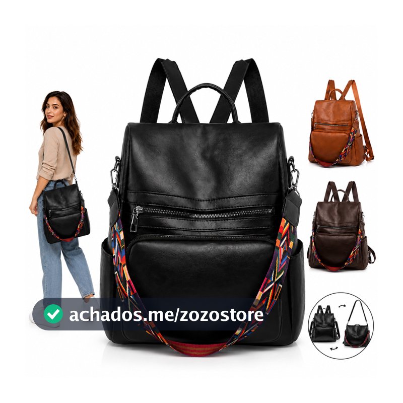 Mochila/bolsa feminina grande, adequada para escola, trabalho, viagens, Material de couro Artificial