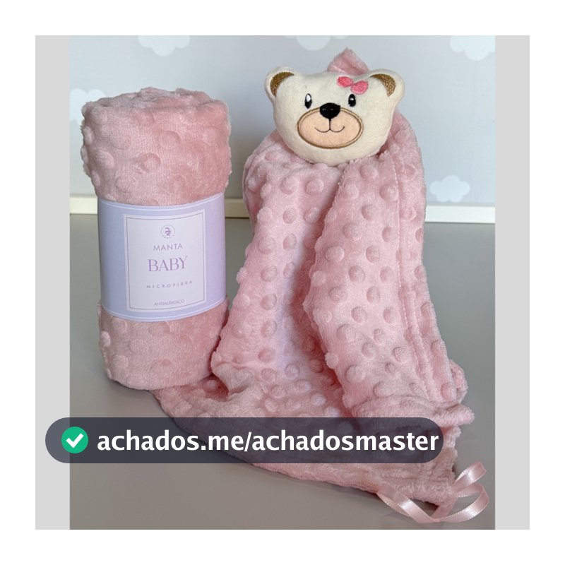 Kit Manta + Naninha Bebê Fleece Pipoquinha | Super Macio e Quentinho
