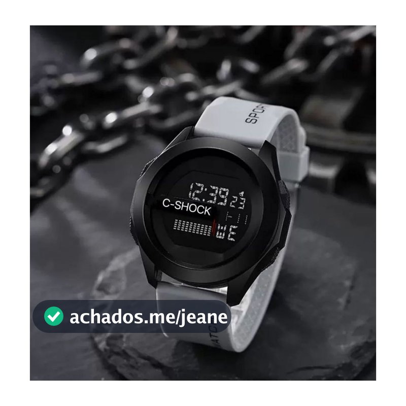 Relógio Digital Masculino com Iluminação A Prova de Água Esporte Natação Bike