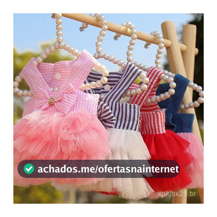 Vestido de Malha para Cachorro de Verão Saia Fantasia de Aniversário de Casamento Suprimentos F8XG
