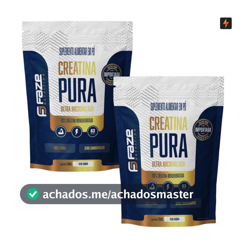 Kit 2x  Creatina Pura 250g Laudo Aprovado - Faze Nutrition