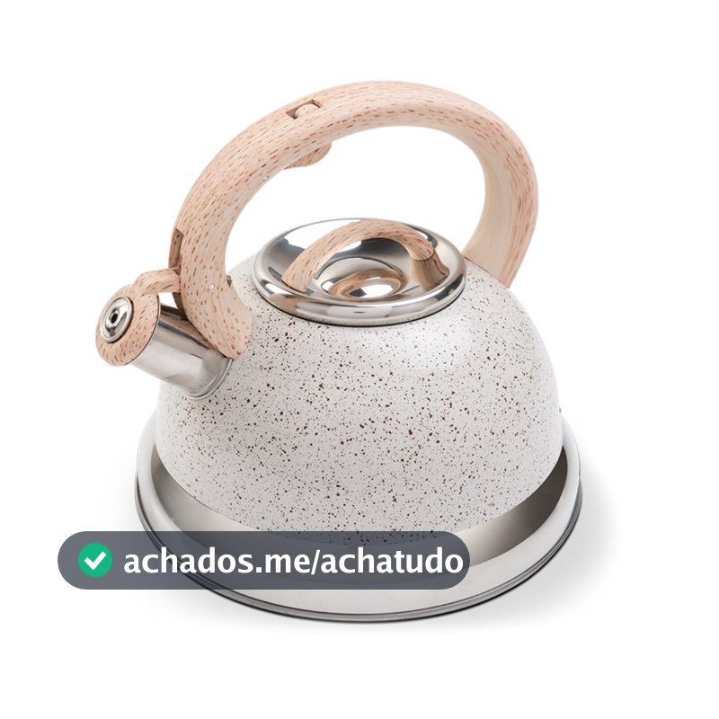 Chaleira de Apito com Indução - Brinox - Roma 2,7 litros - Cor Vanilla